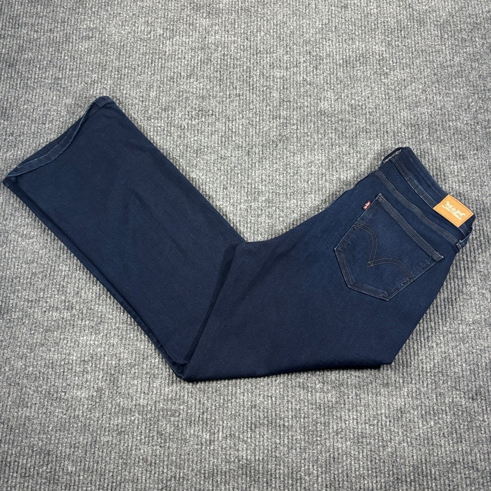 Levi's 529 Curvy Bootcut Jeans Womens 14 Dark Blue Denim Stretch Mid Rise